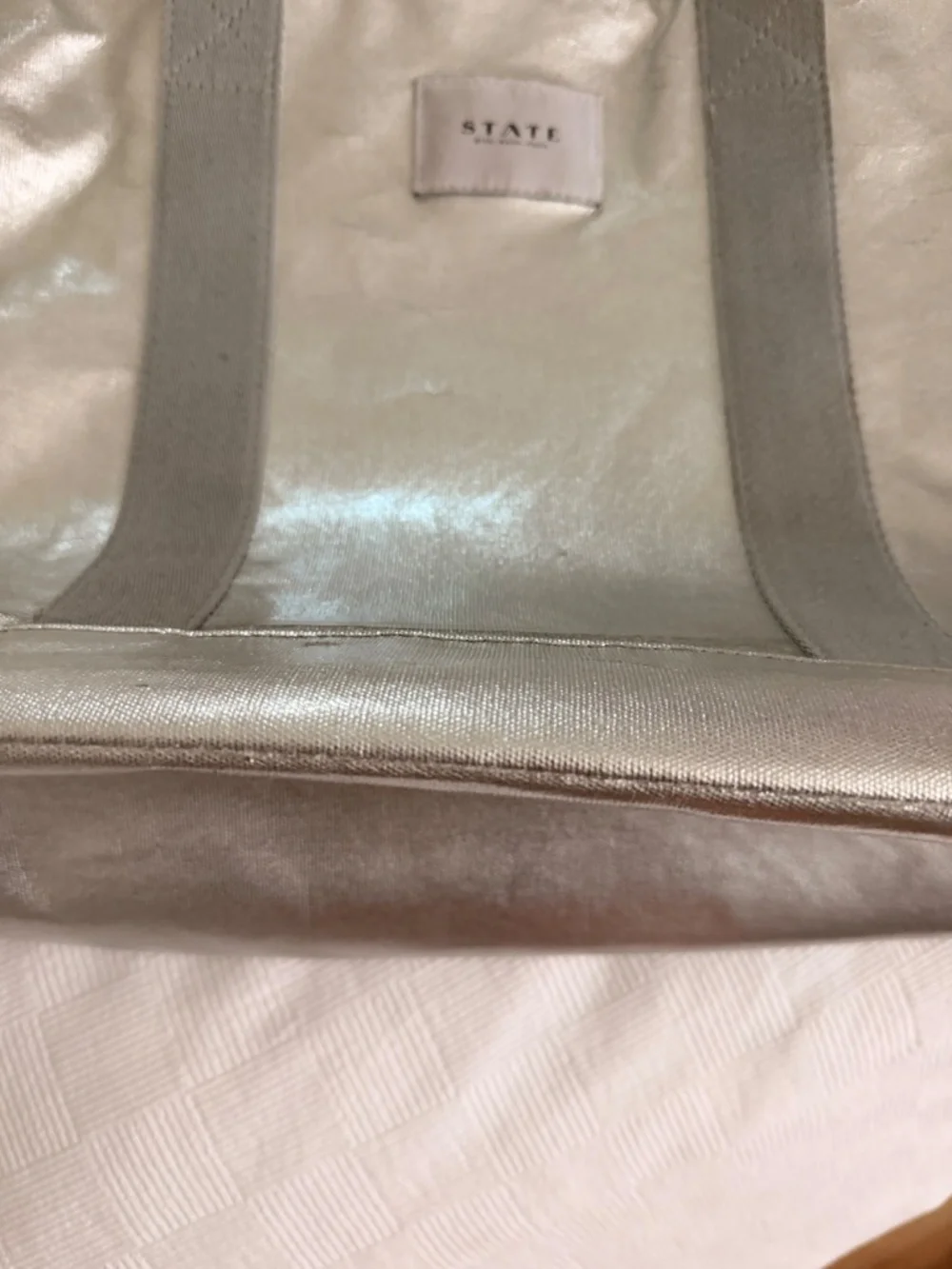 STATE Bags Graham Tote in Metallic Silver – Travel & Weekender Bag